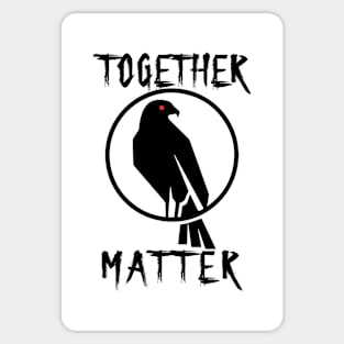 Together Matter Black Crow with Red Eye Sticker